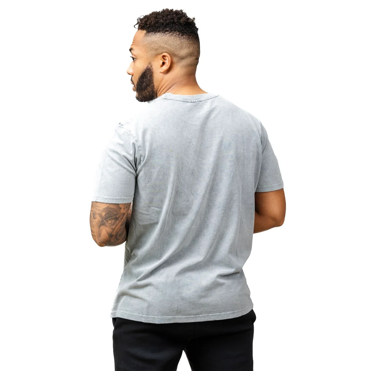 Oxen Est Washed Tee Grey - Image 4