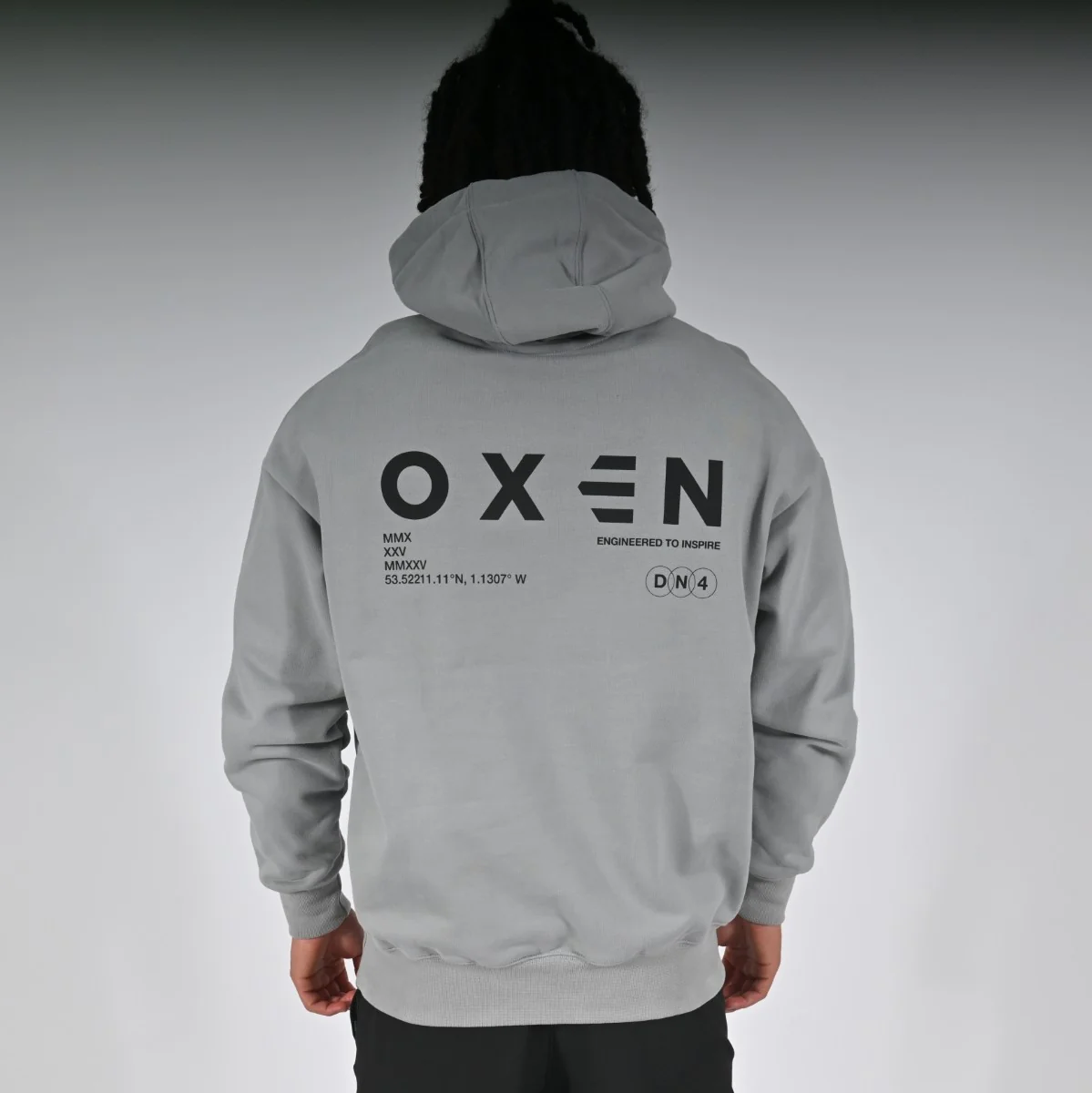 Oxen Oversized Hoody Grey - Image 4