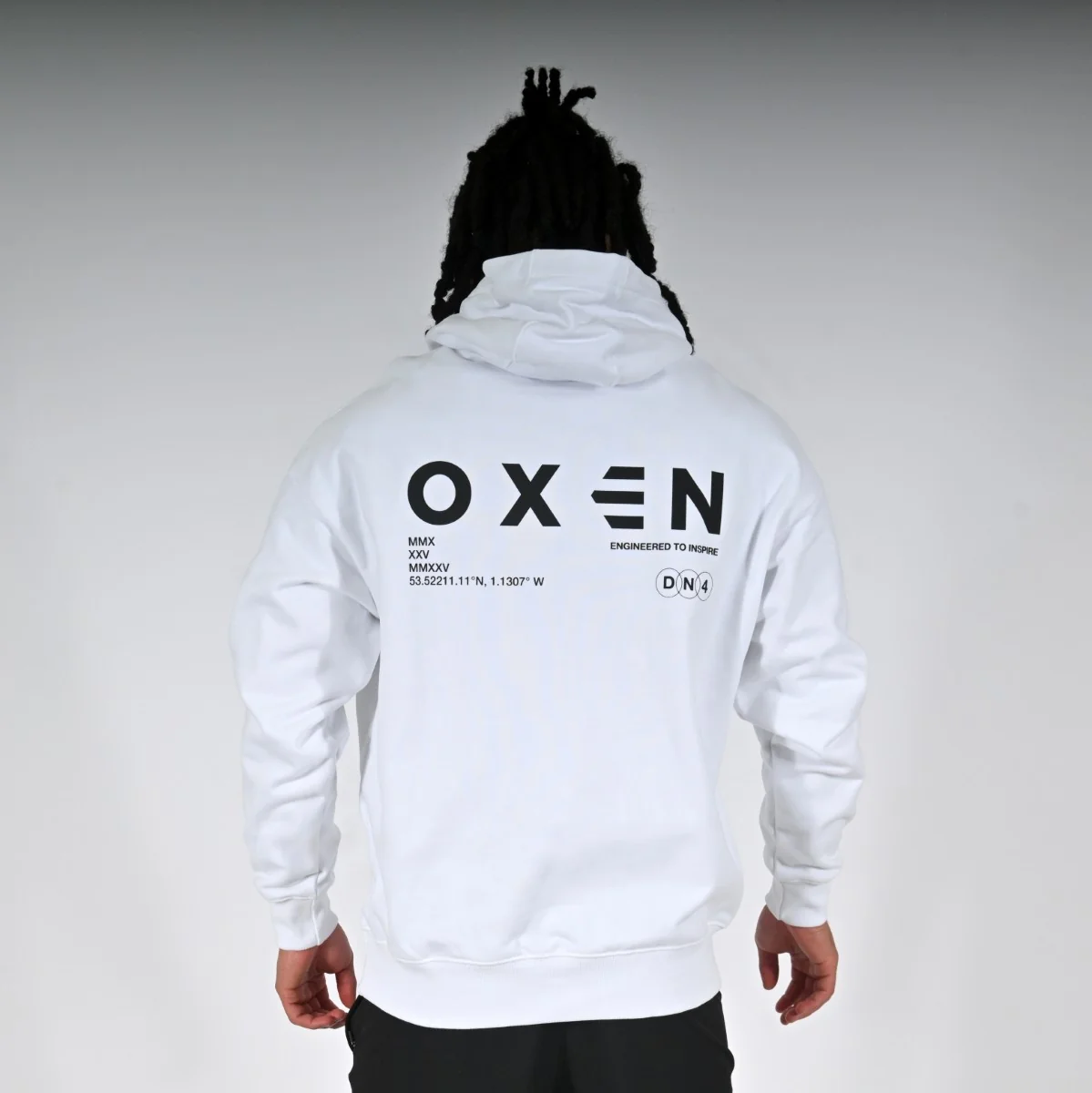 Oxen Oversized Hoody White - Image 4