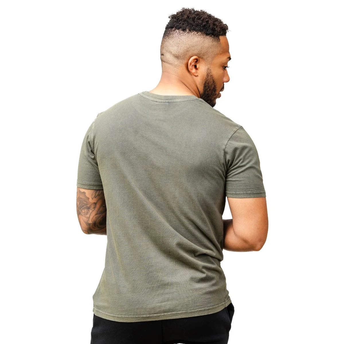 Oxen Washed Tee Khaki - Image 4