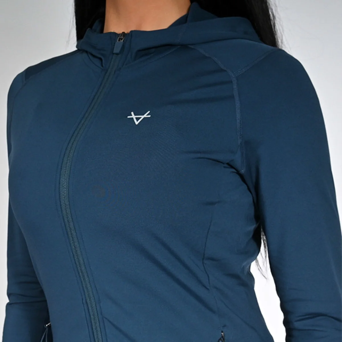 Oxen Womens Endure FZ Performance Hoody Sapphire - Image 3